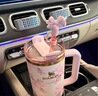 STANLEY保温杯LoveShackFancy联名水杯大容量304不锈钢杯子 粉蝴蝶结礼盒 (40oz) 1180ml 实拍图