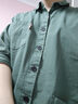 JEEP SPIRIT吉普衬衫男夏季衬衣男士外套休闲七分袖男装短袖衬衫 豆绿色 XL  实拍图