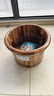 川柏香实木泡脚桶木桶洗脚盆木桶家用足浴桶泡脚木质香柏木碳化木制脚盆 26cm 【碳化无盖】+艾30 实拍图