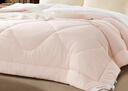 富安娜 软fufu 十孔纤维抑菌纤维被 四季被 700g填充 152*210cm 粉+白 实拍图