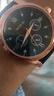 【网红爆款】商务腕表石英运动表休闲皮带男女手表 黑色 实拍图