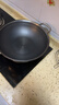 赫巴兹（HZIB）德国不粘锅316不锈钢炒锅炒菜锅具少油烟平底炒锅电磁炉燃气通用 双面屏+全钢盖内径32外径 34cm 实拍图
