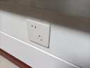 ABB开关插座面板 远致系列白色86型10A错位斜五孔插座 AO207N 实拍图