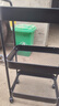 碳钢小推车零食架零食置物架收纳架客厅置物架落地架子储物架货架 三层黑【加粗碳钢圆管】挂钩挂盒 实拍图