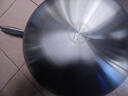 304不锈钢炒锅0涂层不粘锅燃气灶电磁炉炒锅 【特厚五层钢】304不锈钢炒锅-无盖 36cm 实拍图