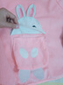 宝宝软壳衣罩衣儿童防水防脏吃饭围兜围裙婴儿秋冬男女孩反穿衣 立体大兜兔-粉色 100(建议1-2岁) 实拍图