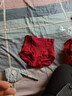 高腰无痕舒适收腹裤蚕丝底裆轻塑裤塑身提臀内裤女 红色 2XL 【140-160斤】 实拍图