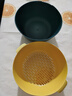 双层塑料洗菜盆沥水篮子厨房神器多功能客厅家用水果盘洗水果菜篮 青黄色 1个 实拍图