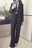 达佳诗黑色西装套装女职业正装女士西服外套通勤高级感大学生面试职业装 黑色套装【一粒扣西装外套+西裤】 L 【适合115-125斤可穿】 实拍图