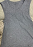 七匹狼运动宽肩背心男居家休闲棉氨圆领百搭型男打底汗衫 麻灰 2XL 实拍图
