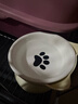 憨憨乐园猫碗陶瓷猫粮双碗斜口狗碗狗盆狗粮宠物幼猫咪吃饭食盆喝水喂食 实拍图