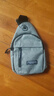 运动跑步包男休闲斜挎包手机包防泼水健身包女单肩包 灰色 实拍图