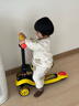 babycare儿童滑板车2-6岁二合一折叠童车重力转向宝宝可坐生日礼物 洛克黄 实拍图