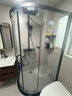 九牧（JOMOO）【定制】 弧形淋浴房一体式浴室玻璃隔断卫生间挡水隔断干湿分12S 现货速发枪灰光波1.0*1.0高1.9m 实拍图