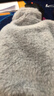 ⭐加厚防爆⭐热水袋 注水式暖手宝 暖腰暖被窝毛绒可拆洗暖水袋 灰色仿兔绒外套+内胆 1000ML-中号暖手 实拍图