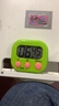 定时器开关计时器 厨房闹铃学生做题可爱倒计时提醒器 小学生儿童计时器烹饪厨房商用餐饮店 绿色 1个 实拍图