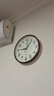 康巴丝（Compas）挂钟客厅 12英寸简约静音客厅石英钟表挂墙时钟 C2866 咖色30.5cm 实拍图