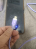 艾昊者安卓数据线6A超级快充Micro USB手机充电线适用华为vivo小米魅族荣耀OPPO三星通用 Micro-USB【紫色】硅胶120W超级快充 磨砂顺滑质感【1.5米】柔光呼吸灯 实拍图
