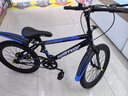百士盾儿童自行车山地单车6-16岁以上学生减震双碟刹越野中小男女孩赛车 旗舰版单速【辐条轮】黑蓝色 20寸丨适身高125-145丨 实拍图