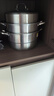 炊大皇304不锈钢三层蒸锅家用复合底汤锅蒸馒头包子可视高拱盖32cm 实拍图