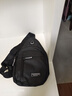 运动跑步包男休闲斜挎包手机包防泼水健身包女单肩包 黑色 实拍图