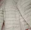 鸭鸭（YAYA）佟丽娅同款轻薄羽绒服女新款冬季短款圆领内胆修身时尚薄外套男 米白色【女款无领】 L 【建议100-115斤】 实拍图