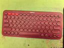 罗技（Logitech）时尚系列 K380 无线键盘 蓝牙办公键盘 女友 便携超薄键盘 笔记本键盘 红色 实拍图
