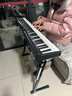 特伦斯电子琴88键折叠琴成人儿童初学电钢键盘教学乐器V10便携钢琴 典雅黑+原装琴包+Z型琴架 实拍图