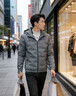 啄木鸟轻薄羽绒服男士冬季新款连帽加绒保暖防风短款羽绒服休闲外套男装 XG22豆灰 XL 【115-130斤】 实拍图