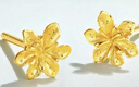 六福珠宝黄金耳钉栀子花足金耳饰新年礼物 计价 G01G0027DS 约0.94克 实拍图