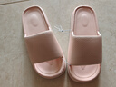 华美健步居家情侣凉拖加厚拖鞋防滑静音马卡龙男女凉拖鞋HM618虾粉38-39码 实拍图