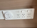 奥克斯86型扩展式插座厨房拓展轨道转换器暗装家用带开关排插 21孔向右拓展五孔白色 实拍图