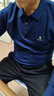 梦特娇（MONTAGUT）马年拜年秋冬男针织衫商务百搭翻领休闲毛衣男T恤 藏青 XL 实拍图