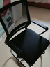 汉蜂电脑椅家用办公培训会议椅人体工学椅学生宿舍书房靠背椅子电竞椅 黑框黑网弓形海绵款 实拍图