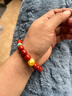 保真正品云南保山南红玛瑙手串女款满色柿子红老型珠手链单圈礼物 收藏级南红老型蜜蜡款8mm 实拍图