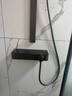 汉斯格雅飞雨简易淋浴花洒全套装增压加压多功能明装沐浴浴室枪灰色无顶喷 HS05枪灰色-升降款【冷热调节】 实拍图