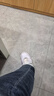 安踏男鞋板鞋小白鞋子男士运动鞋春季皮面防泼水厚底增高减震休闲鞋 【厚底减震小白鞋】象牙白/芯片灰-1 42 (260mm) 实拍图