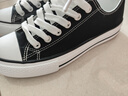 回力经典男女低帮帆布鞋春秋板鞋休闲鞋跑步情侣运动鞋391黑色37 实拍图