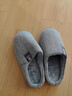 洁丽雅棉拖鞋女秋冬季室内家居防滑保暖拖鞋厚底毛毛女士家用男棉鞋外穿 浅灰 【抗菌升级款】 42-43 (适合41-42码) 实拍图