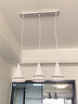 雷士（NVC）雷士照明LED餐吊灯餐厅吧台灯具现代简约铁艺三头吊灯 白色 实拍图