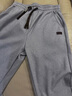 回力休闲裤男冬季加绒加厚裤子男保暖舒适百搭直筒裤男灰色32/2XL 实拍图
