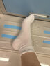 莫代尔白色袜子女100%纯棉春夏花边百搭短袜女月子棉袜运动船袜女 实拍图
