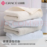 洁丽雅（Grace）儿童洗脸毛巾100%纯棉毛巾家用舒适柔软卡通面巾米+兰+灰 三条 实拍图