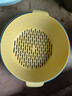 双层塑料洗菜盆沥水篮子厨房神器多功能客厅家用水果盘洗水果菜篮 青黄色 1个 实拍图