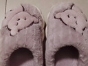 猪爸爸男童棉拖鞋冬2024新款室内儿童毛拖鞋女孩宝宝防滑大童家居36/37 实拍图