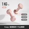 Keep 彩色浸塑哑铃 男女家用家庭健身肌肉塑形手臂轻重量 樱粉1kg*2 实拍图