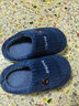 儿童棉拖鞋女童冬季2025新款男童防滑家用居家宝宝毛毛室内拖鞋 藏青 34/35码(适合脚长20cm) 实拍图