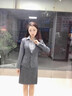 晨芙职业西装套装女时尚气质面试正装商务前台教师白领上班工作服工装 暗灰格外套+裙+灰条衬衫 M 建议90-100斤 实拍图