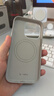 森淳 MagSafe超细纤维布纹内置磁吸适用iPhone17手机壳法兰绒磨砂苹果全包金属高端轻奢新款防摔保护套 银空灰-强磁 苹果 14Pro 实拍图