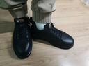 海澜之家HLA男鞋秋冬款休闲皮鞋子男士板鞋HAAXXM4DBF453 黑色短绒款39 实拍图